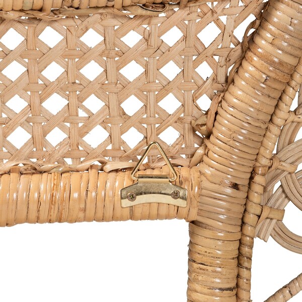 Baxton Studio Marlette Modern Bohemian Natural Brown Rattan Queen Size Standalone Headboard - 226-13109-ZORO