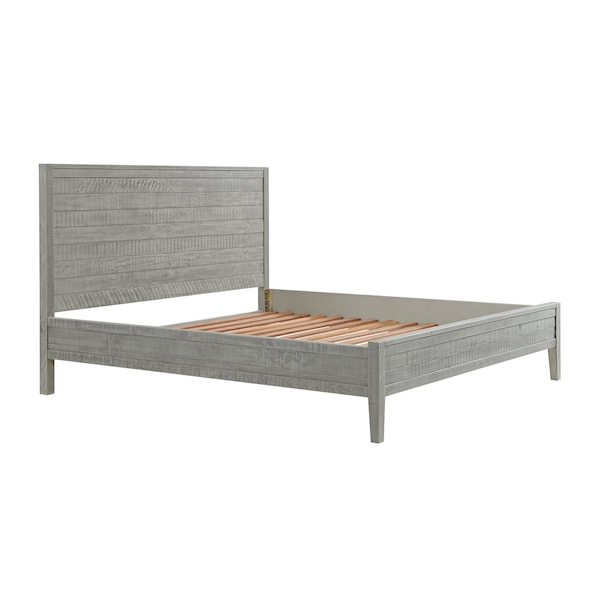 Alaterre Furniture Arden Panel Wood King Bed, Driftwood Gray - ANAN4032
