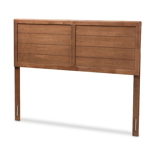 Baxton Studio Seren Mid-Century Walnut Brown Finished Wood Full Size Headboard - 156-9425