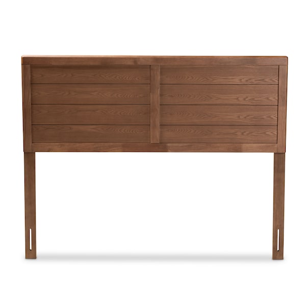 Baxton Studio Seren Mid-Century Walnut Brown Finished Wood Full Size Headboard - 156-9425