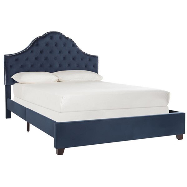 Safavieh 58.25 x 82.8 x 58.5 in. Beckham Bed, Navy - Full Size - FOX6273B-F