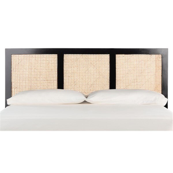 Safavieh Vienna Cane Black & Natural Twin Size Headboard - 41.5 x 1.97 x 47.2 in. - HBD8004B-T