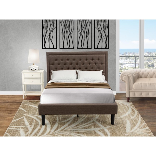 East West Furniture 2 Piece Kendall Full Size Bedroom Set - Black - KD18F-1VL0C