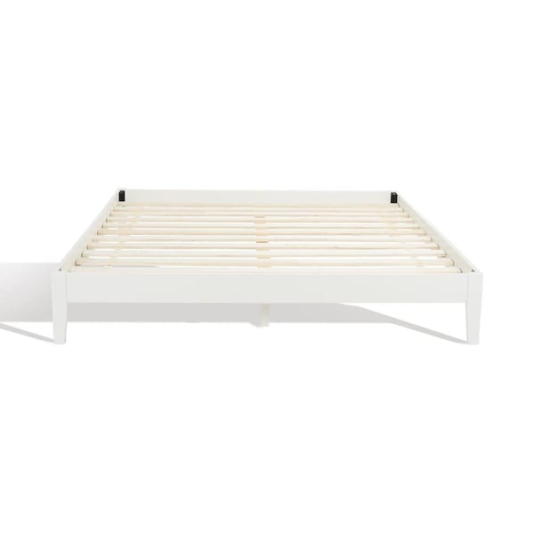 Safavieh BSC2000A-K-1-3 13.7 x 78.2 x 80.3 in. Alyson Wood King Size Bed Frame, White Washed - BSC2000A-K-1/3