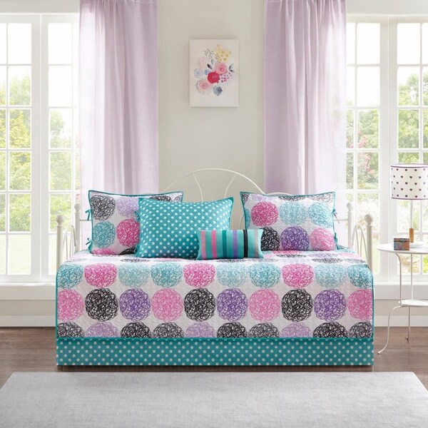 Mi Zone Audrina Reversible Daybed Set, Purple, 6PK - MZ13-0568