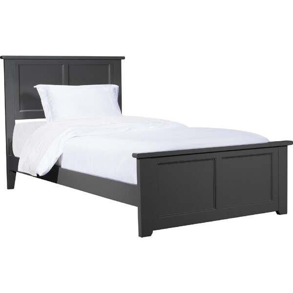 Atlantic Furniture Atlantic Furniture AR8626039 Madison Twin Traditional Bed with Matching Foot Board in Atantic - Grey - AR8626039