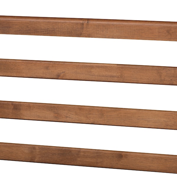 Baxton Studio Ryo Mid-Century Modern Transitional Walnut Brown Finished Wood Twin Size Platform Bed - 187-11104-11158-ZORO