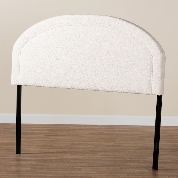 Baxton Studio Fiana Modern Cream Boucle Fabric Queen Size Headboard - 228-12957-ZORO