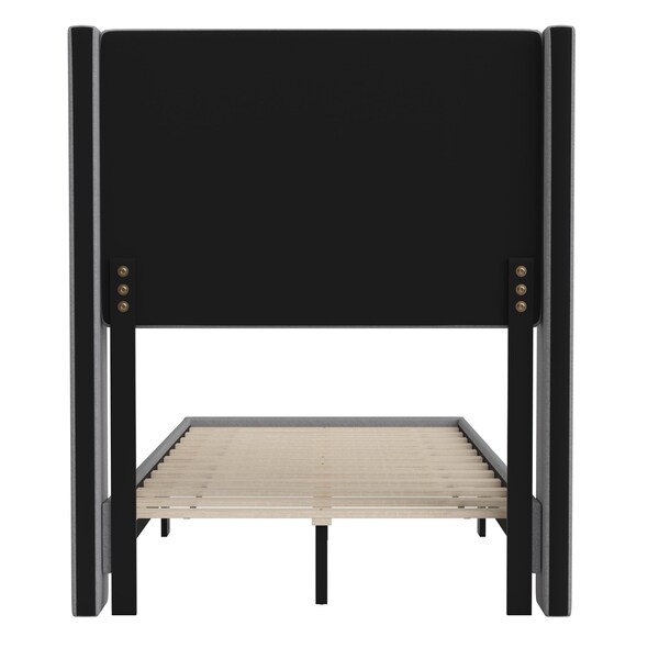 Flash Furniture Gray Queen Platform Bed with Headboard - YK-1078-GY-T-GG