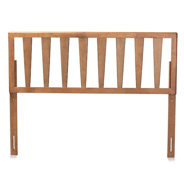 Baxton Studio Duncan Modern and Contemporary Ash Walnut Finished Wood Full Size Headboard - 181-11101-ZORO