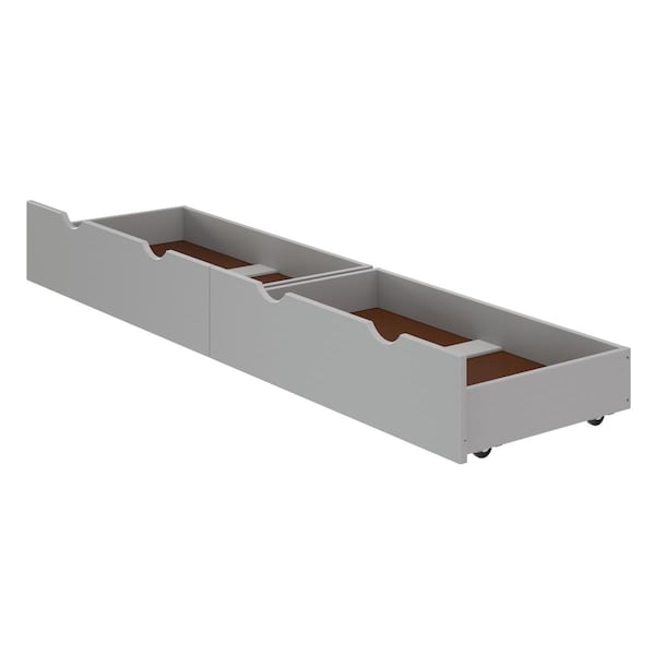 Kd Cama De Bebe Underbed Storage Drawers, Dove Gray - Set of 2 - KD3236228