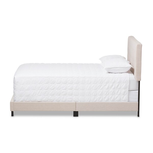 Baxton Studio Cassandra Modern Light Beige Upholstered King Size Bed - 136-7456