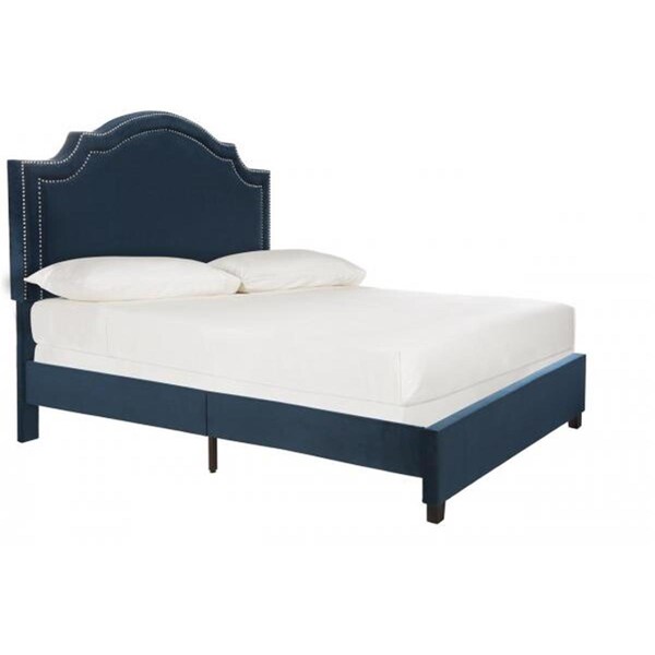 Safavieh 54.25 x 83.75 x 58.25 in. Theron Bed, Navy - Full Size - FOX6211E-F
