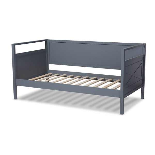 Baxton Studio Cintia Grey Finished Wood Twin Size Daybed - 158-9643