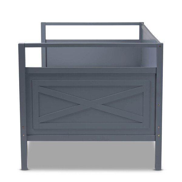 Baxton Studio Cintia Grey Finished Wood Twin Size Daybed - 158-9643