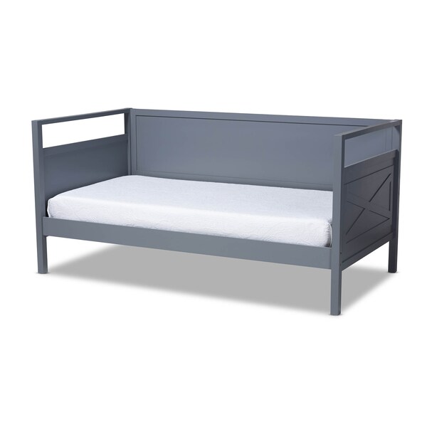 Baxton Studio Cintia Grey Finished Wood Twin Size Daybed - 158-9643