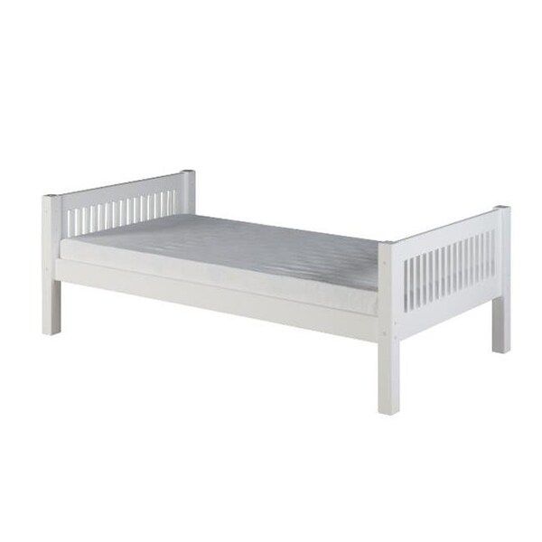 Camaflexi Camaflexi C113-Wh Platform Bed With Mission Headboard White Finish; Twin Size Mattress - C113_WH