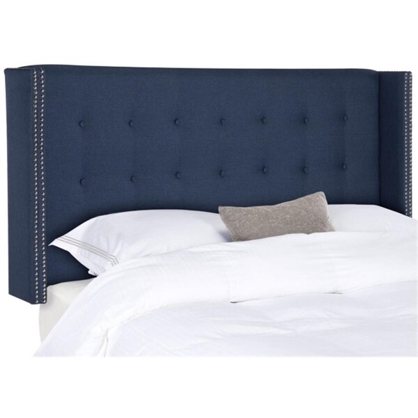 Safavieh Keegan Linen Full Size Headboard- Navy - 54.1 x 8.3 x 60.2 in. - MCR4007E-F