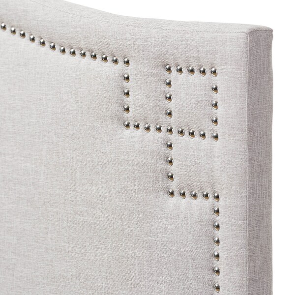 Baxton Studio Aubrey Modern Grayish Beige Upholstered Queen Size Headboard - 124-6855