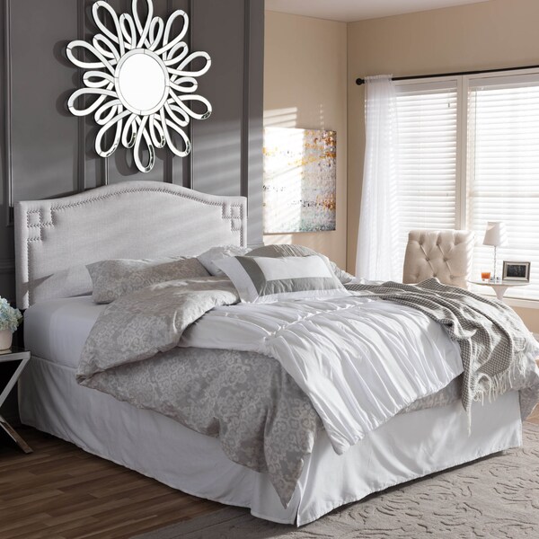 Baxton Studio Aubrey Modern Grayish Beige Upholstered Queen Size Headboard - 124-6855