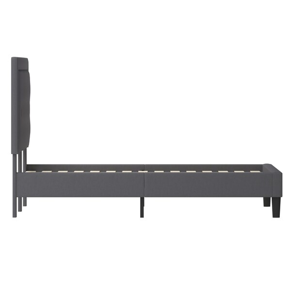 Flash Furniture Roxbury King Platform Bed, Dark Gray - SL-BK5-K-DG-GG