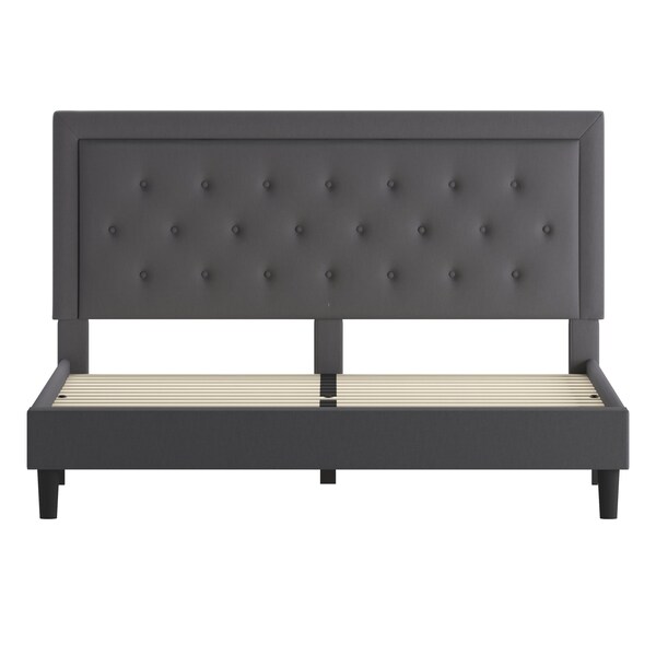 Flash Furniture Roxbury King Platform Bed, Dark Gray - SL-BK5-K-DG-GG