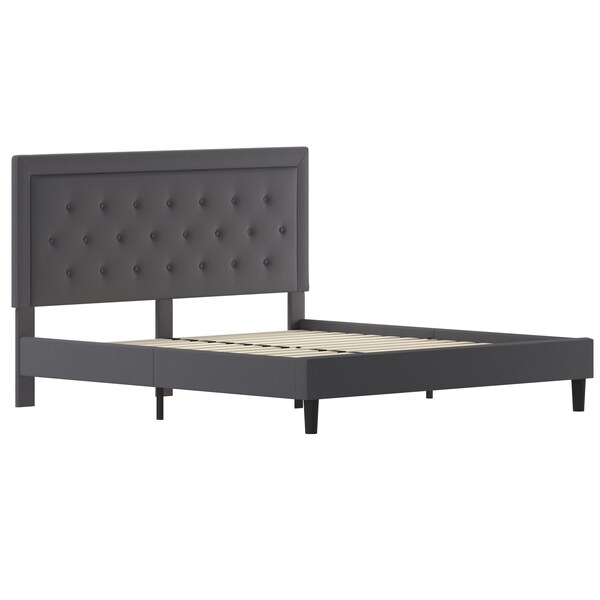 Flash Furniture Roxbury King Platform Bed, Dark Gray - SL-BK5-K-DG-GG