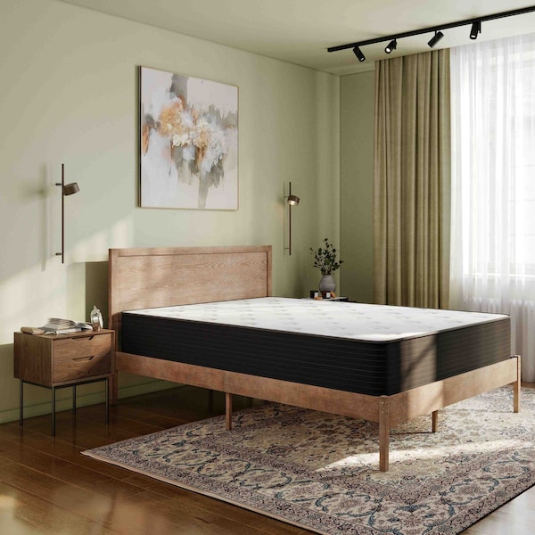 Flash Furniture Dream Cooling Gel 12in. Foam and Pocket Spring Hybrid Mattress, Queen Mattress in a Box - BS-E230P-R-Q-12-C-BK-GG