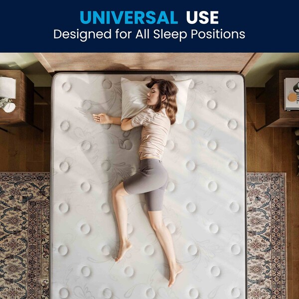 Flash Furniture Dream Cooling Gel 12in. Foam and Pocket Spring Hybrid Mattress, Queen Mattress in a Box - BS-E230P-R-Q-12-C-BK-GG