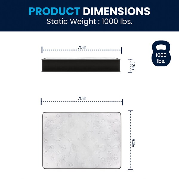 Flash Furniture Dream Cooling Gel 12 Inch Foam and Pocket Spring Hybrid Mattress, Full Mattress in a Box - BS-E230P-R-F-12-C-BK-GG