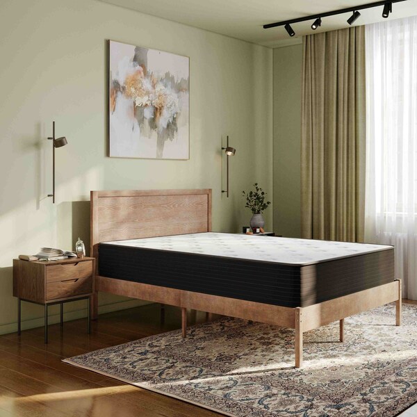 Flash Furniture Dream Cooling Gel 12 Inch Foam and Pocket Spring Hybrid Mattress, Full Mattress in a Box - BS-E230P-R-F-12-C-BK-GG
