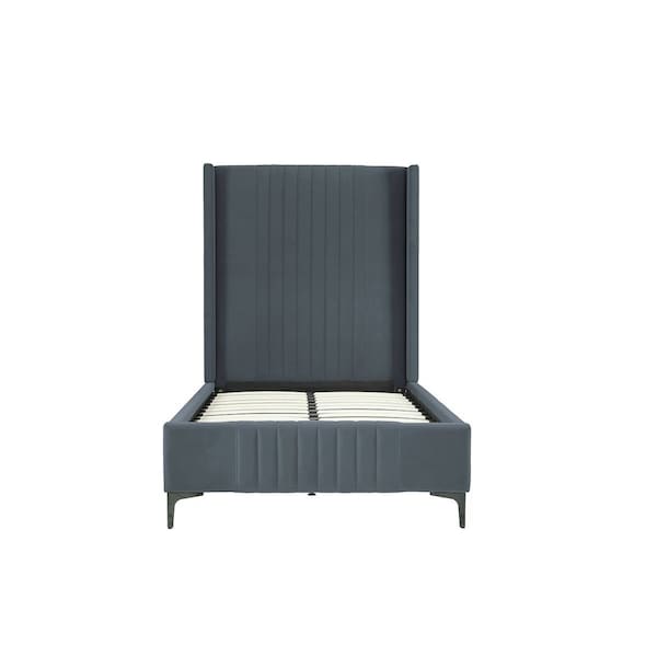Manhattan Comfort Promenade Twin-Size Bed in Grey - BD010-TW-GY
