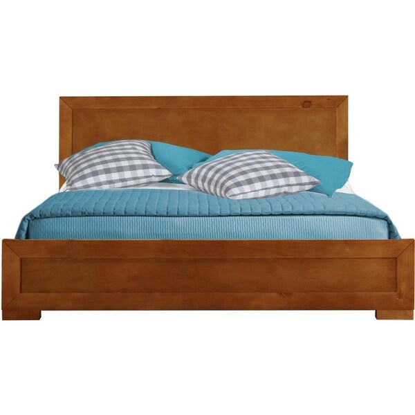 Gfancy Fixtures 35.4 x 63 x 82.3 in. Oak Wood Queen Size Platform Bed - GF3663749