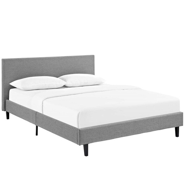 Modway Furniture Anya Full Size Fabric Bed, Light Gray - MOD-5418-LGR