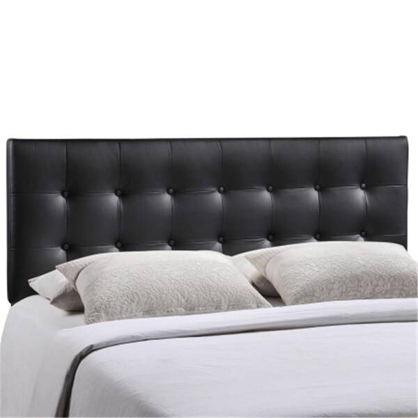 East End Imports Emily Queen Vinyl Headboard- Black - MOD-5171-BLK