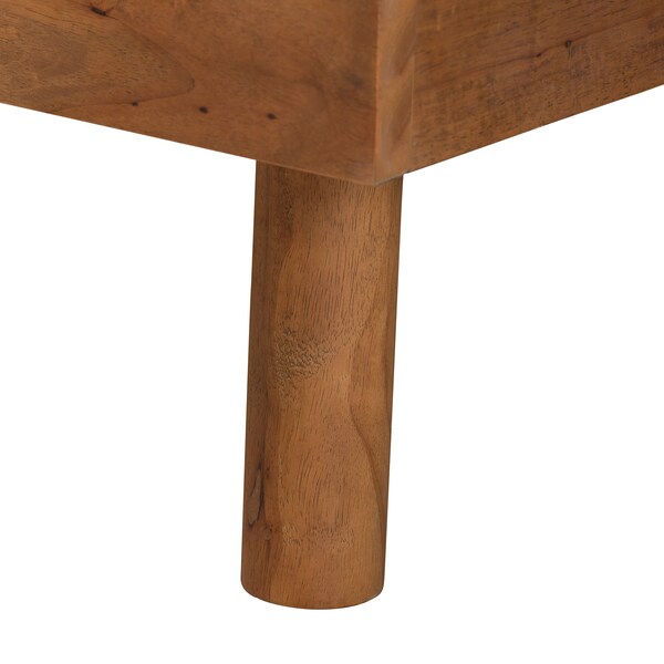 Baxton Studio Daina Mid-Century Modern Ash Walnut Finished Wood King Size Platform Bed - 230-9427-11889-ZORO