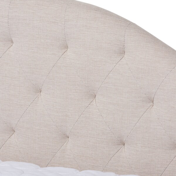 Baxton Studio Eliza Light Beige Upholstered Full Size Daybed with Trundle - 147-8717