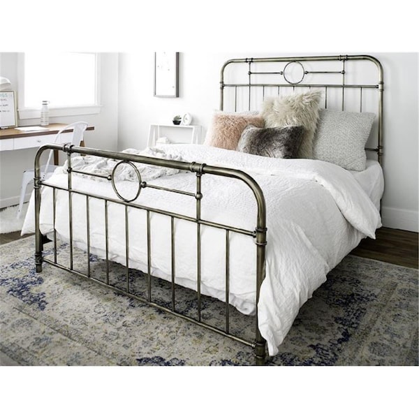 Walker Edison Furniture Walker Edison Furniture  King Size Bronze Metal Pipe Bed - 56 x 84 x 79 in. - BKMPBR