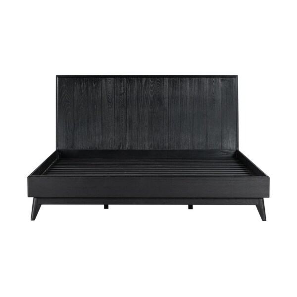 Armen Living Carnaby King 3 Piece Bedroom Set in Black Brushed Oak Wood - SETCFBDBLKG3A