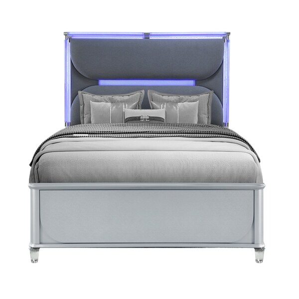 Global Furniture Usa Contemporary Lando Silver Queen Bed - 6691