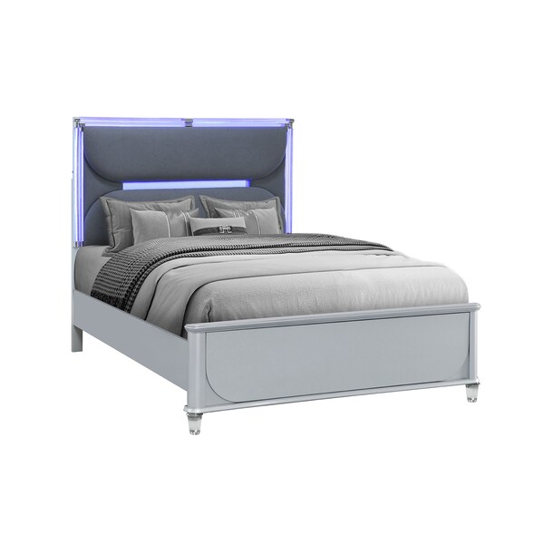 Global Furniture Usa Contemporary Lando Silver Queen Bed - 6691