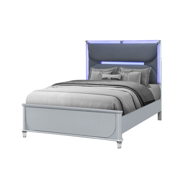 Global Furniture Usa Contemporary Lando Silver Queen Bed - 6691
