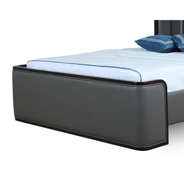 Manhattan Comfort Kingdom Queen-Size Bed in Graphite - BD005-QN-GP