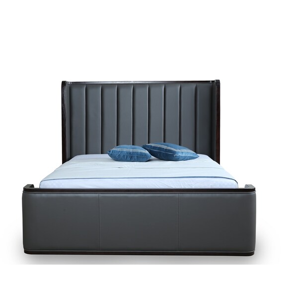 Manhattan Comfort Kingdom Queen-Size Bed in Graphite - BD005-QN-GP