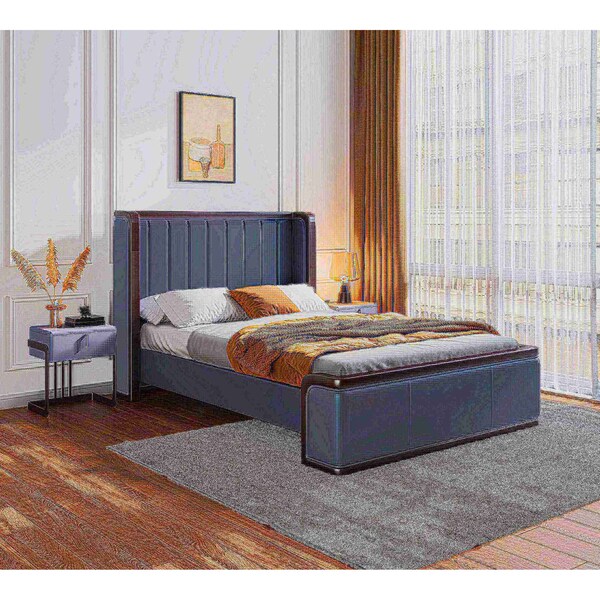 Manhattan Comfort Kingdom Queen-Size Bed in Graphite - BD005-QN-GP