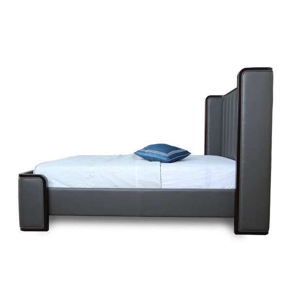 Manhattan Comfort Kingdom Queen-Size Bed in Graphite - BD005-QN-GP