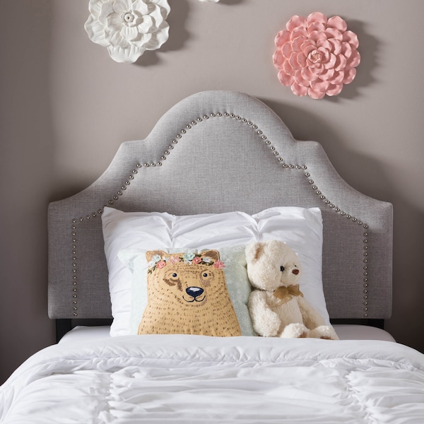Baxton Studio Rita Modern Grayish Beige Upholstered Twin Size Headboard - 125-6985
