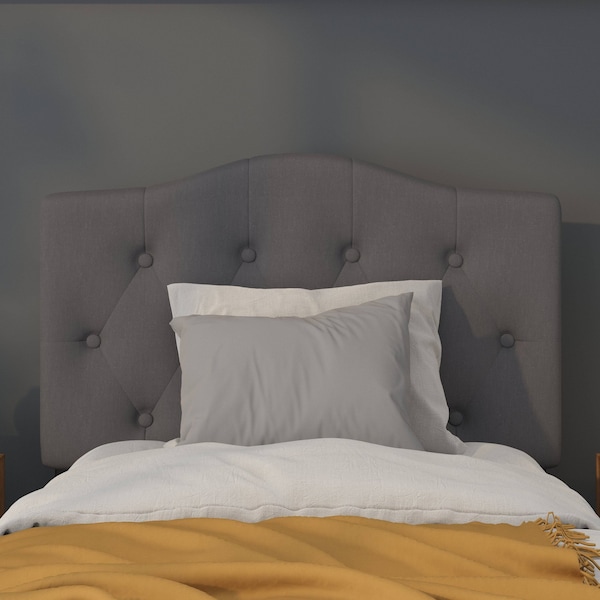Flash Furniture Cambridge Headboard, Twin Size, Gray Fbrc - HG-HB1708-T-DG-GG