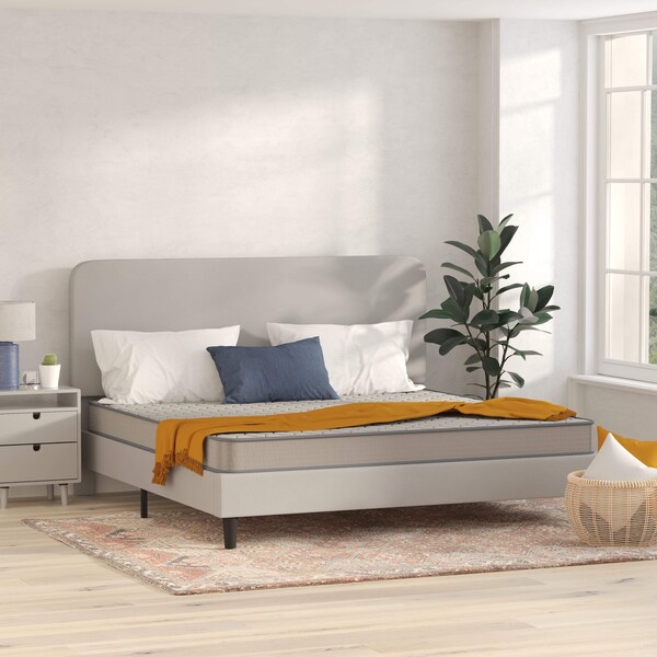 Flash Furniture 6" Hybrid Mattress, King Mattress in a Box - CL-E236-B-K-GG