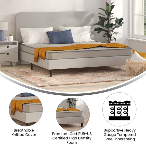 Flash Furniture 6" Hybrid Mattress, King Mattress in a Box - CL-E236-B-K-GG